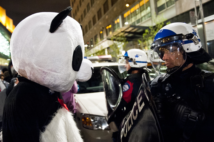 Anarchopanda Sticks out his Tongue | Night March | May 16th, 2012
